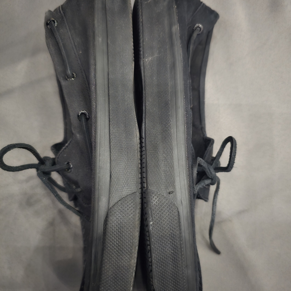 Sperry Mens Black Canvas Boat Shoes 12 - Picture 7 of 9